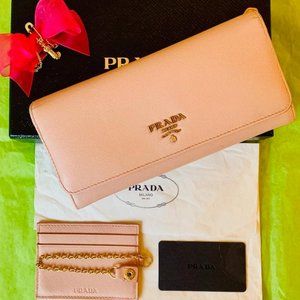 Prada Saffiano Flap Wallet